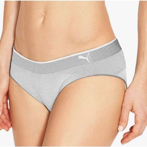 PUMA - NWT - L Sz Lg 4-Pack Performance Bikini/Blue, Grey, Pink & Black/Unopened - Picture 9 of 11